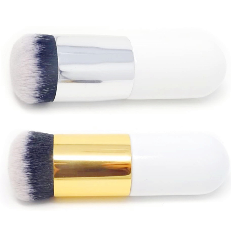 BELUXUR 2PCS Portable Big Round Head Make-up Frumuseţe Cosmetic Perie Fundaţie Perie Blush Brush Face Powder Perie BB Cream pentru utilizare zilnică sau de călătorie
